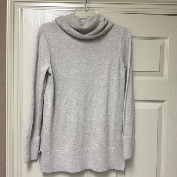 Loft taupe cowl neck tunic sweater - Picture 3 of 3